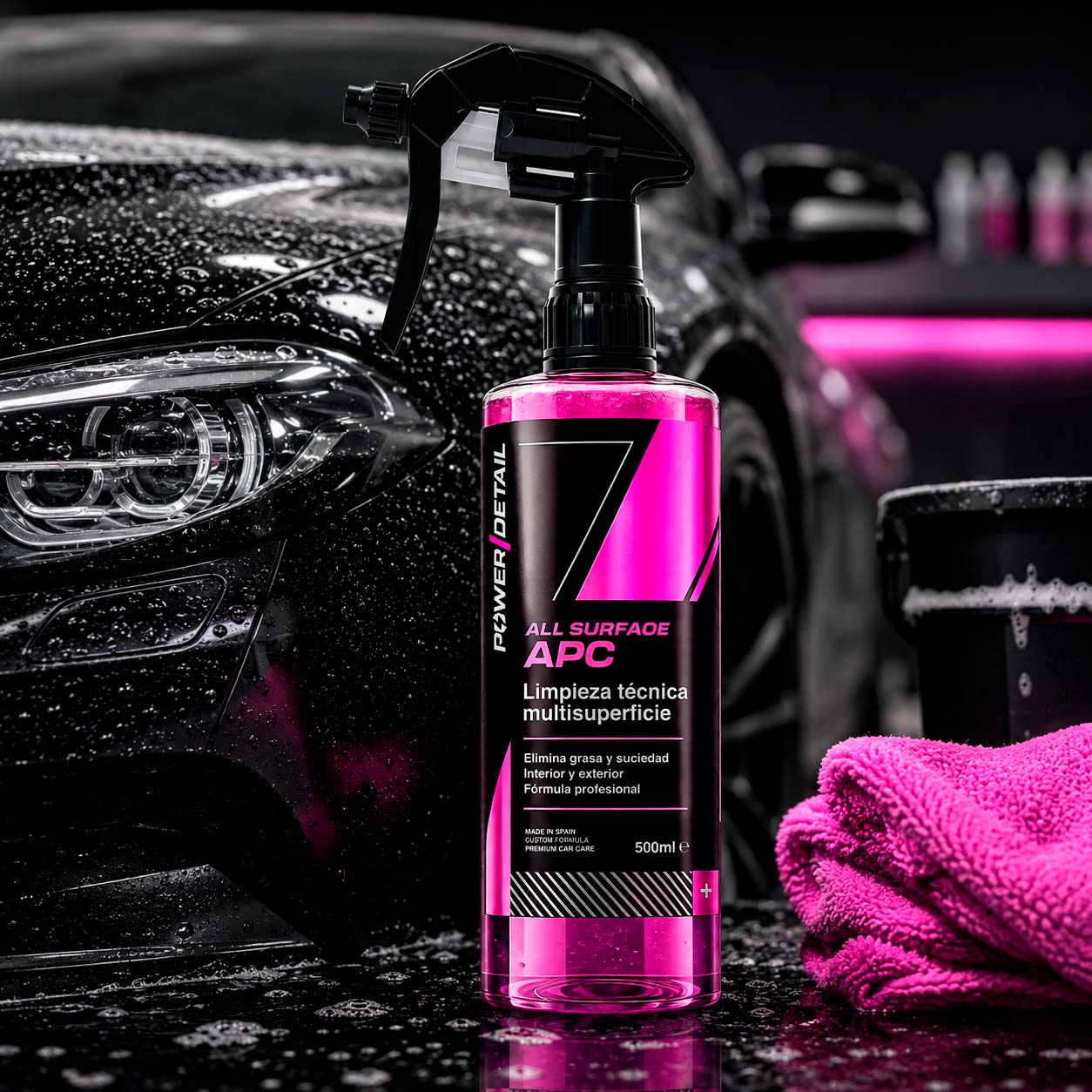 Limpiador multisuperficie All Surface APC Power Detail para interior y exterior del coche
