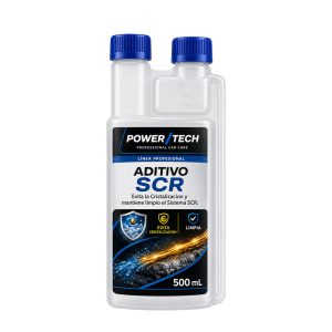 Aditivo SCR Power Tech 500 ml para evitar la cristalización del AdBlue y mantener limpio el sistema SCR de vehículos diésel.