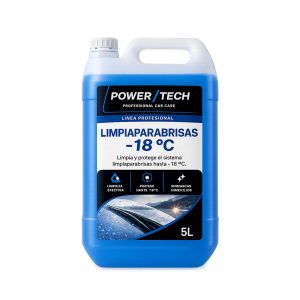 Garrafa de 5 litros PowerTech Limpiaparabrisas -18 °C para limpiar y proteger el sistema limpiaparabrisas frente al frío.