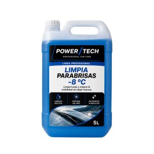 Garrafa de 5 litros PowerTech Limpiaparabrisas -8 °C para limpiar lunas y proteger el sistema limpiaparabrisas.