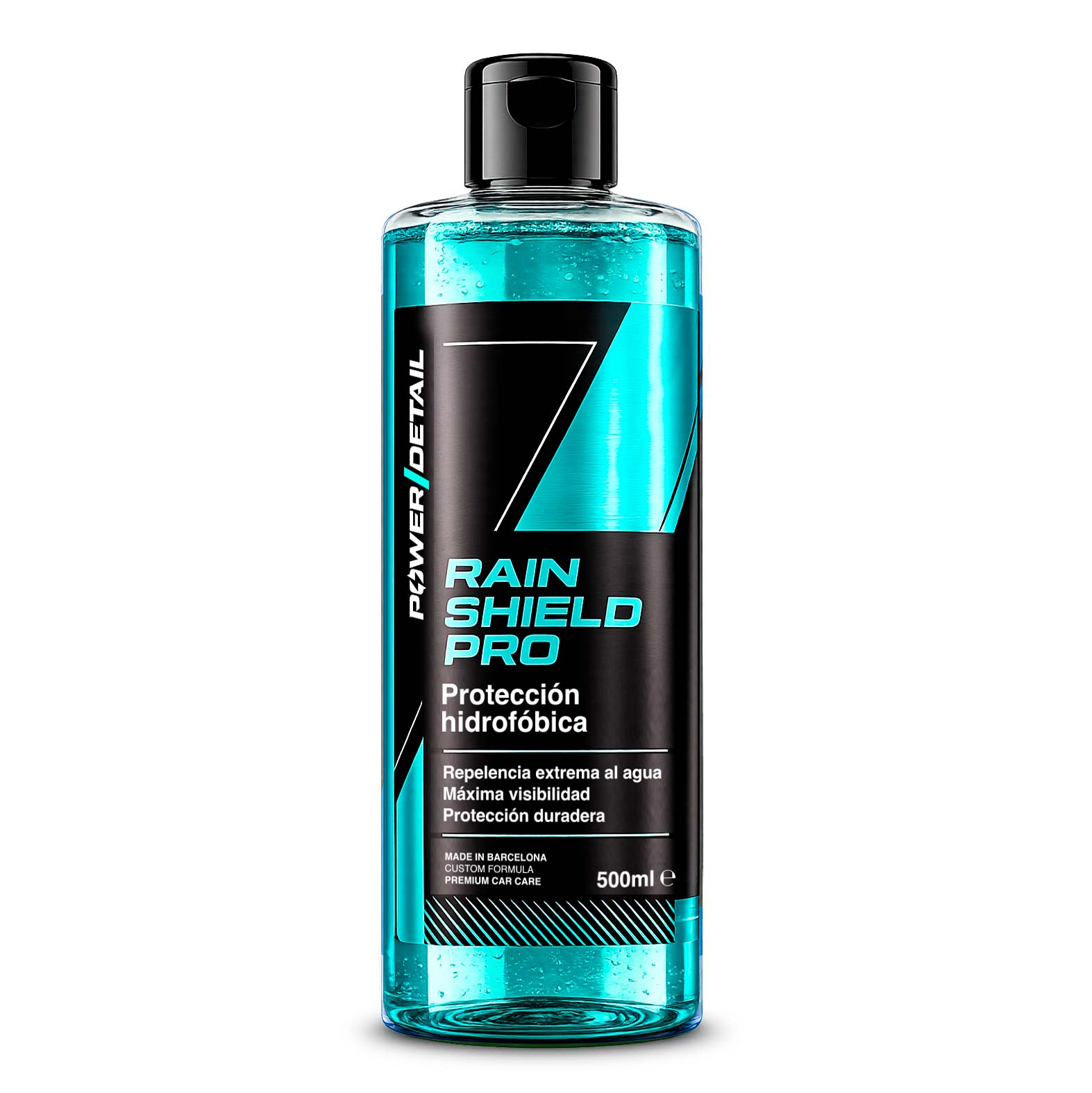 PowerDetail Rain Shield Pro 50 ml, tratamiento hidrofóbico para cristales y parabrisas.
