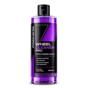 Botella de 500 ml PowerDetail Wheel Cleaner Pro, limpiador de llantas de alta eficacia para eliminar suciedad, polvo de frenos y grasa.
