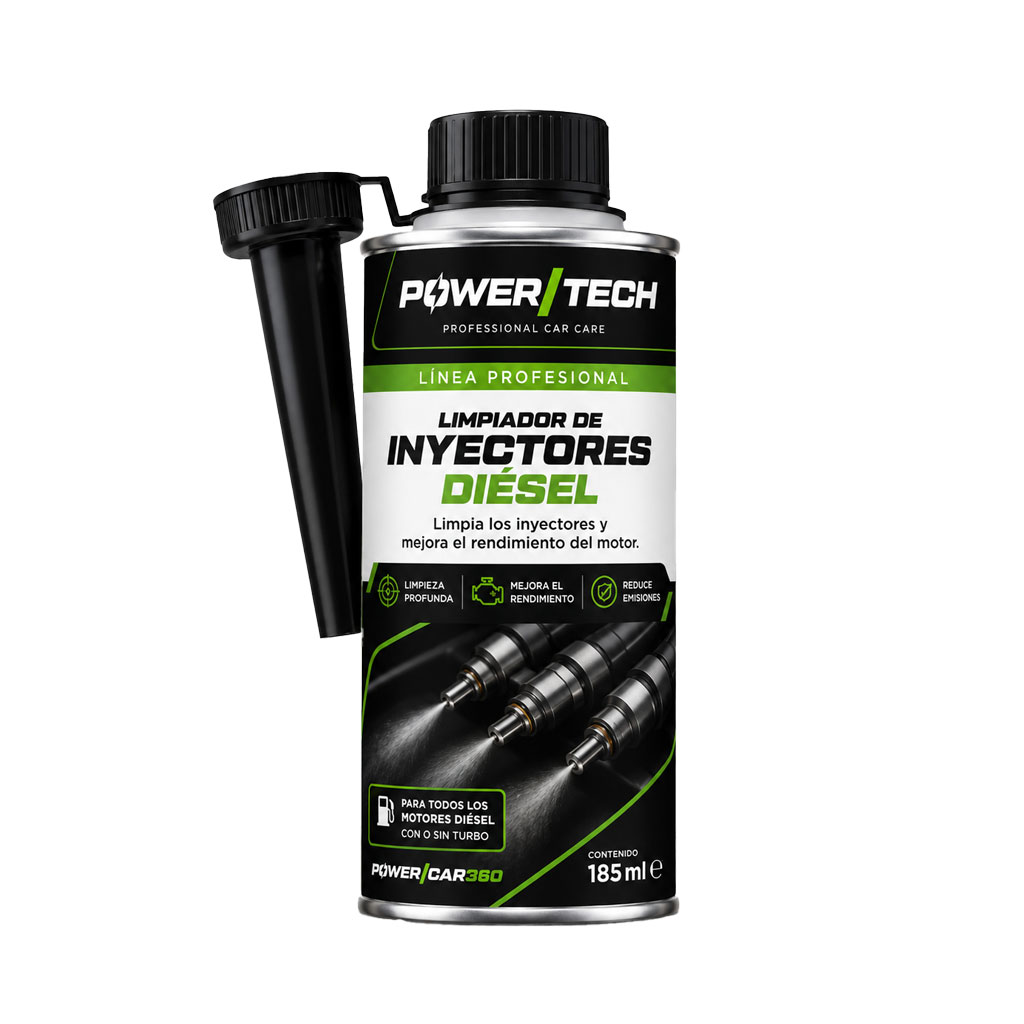 Lata de 185 ml PowerTech Limpiador de Inyectores Diésel para limpiar el sistema de inyección y mejorar el rendimiento del motor.