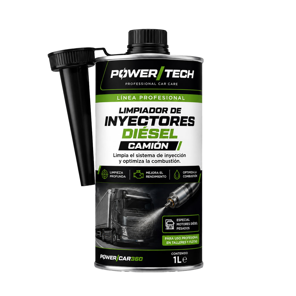 Lata de 1 litro PowerTech Limpiador de Inyectores Diésel Camión para limpiar el sistema de inyección y optimizar la combustión en motores diésel pesados.