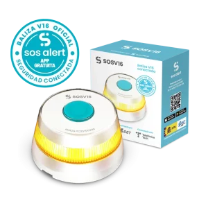 Baliza V16 SOSV16 Conectada y Homologada DGT 3.0 – Blanca