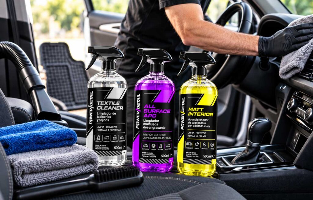 Limpieza interior del coche con APC, Textile Cleaner y acondicionadores PowerDetail