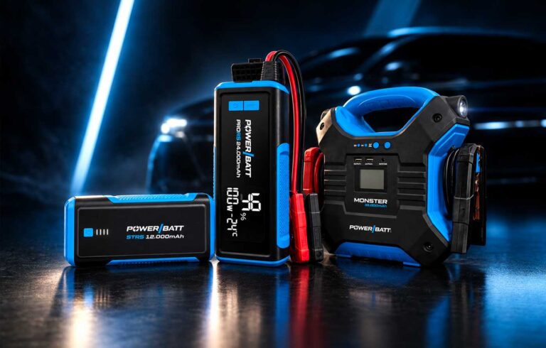 Gama PowerBatt de arrancadores de batería para coche y vehículos de distinta cilindrada