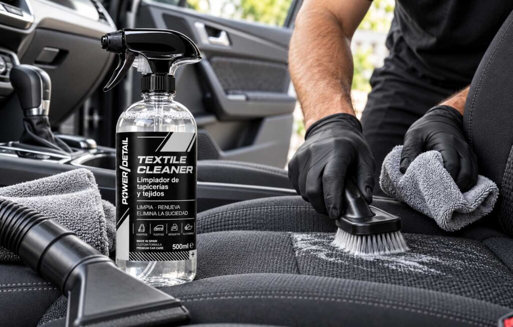 Limpieza de tapicería y asientos del coche con Textile Cleaner PowerDetail