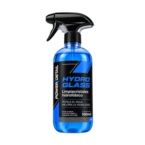 Envase PNG de Hydro Glass PowerDetail, tratamiento hidrofóbico para lunas exteriores del coche